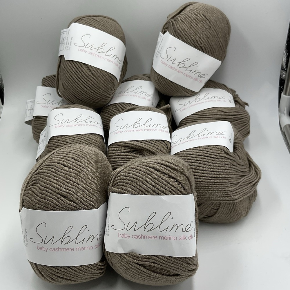 SUBLIME YARN - 10 Balls - Sage Green - Cashmere Merino Silk - 127 yds ea
